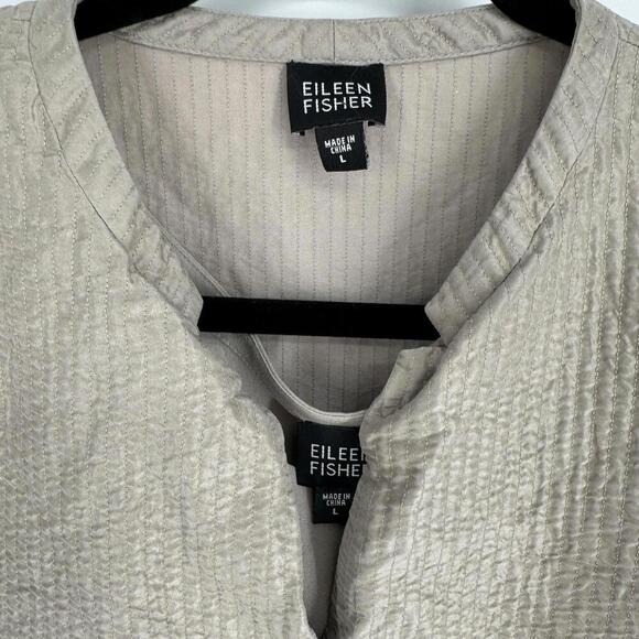 Eileen Fisher Jacket large L silk tank jacket set minimalist office career work - Picture 4 of 7